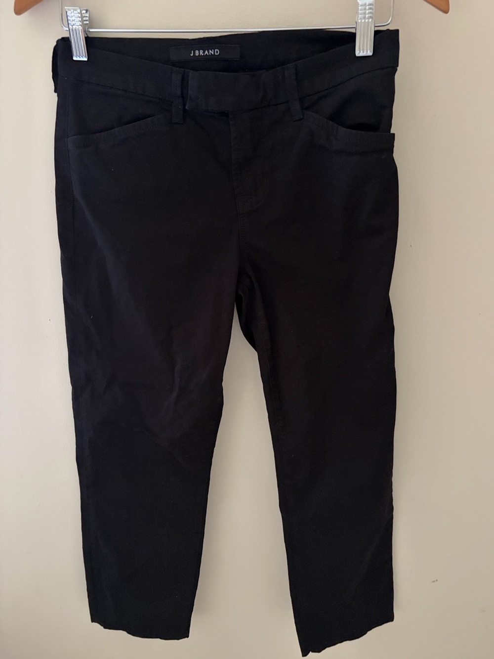 J Brand Black Straight Crop Chinos